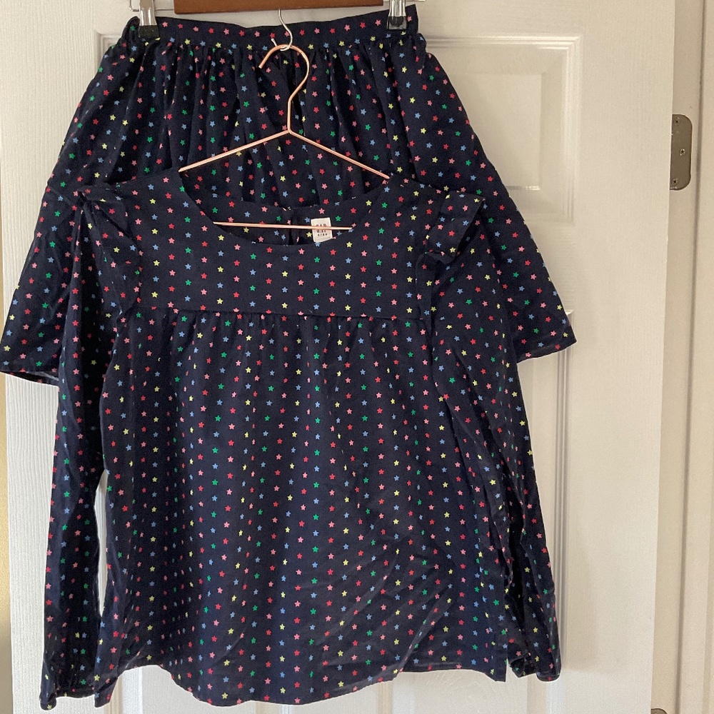 Gap girls dress set size 2X kids color, blue, and multicolor stars